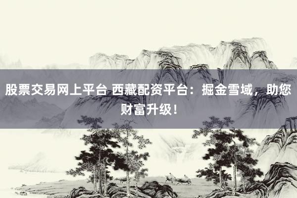 股票交易网上平台 西藏配资平台：掘金雪域，助您财富升级！