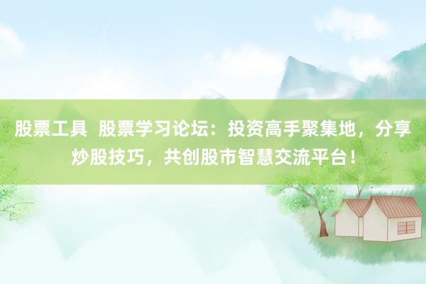 股票工具  股票学习论坛：投资高手聚集地，分享炒股技巧，共创股市智慧交流平台！