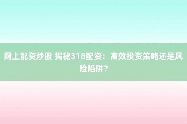 网上配资炒股 揭秘318配资：高效投资策略还是风险陷阱？