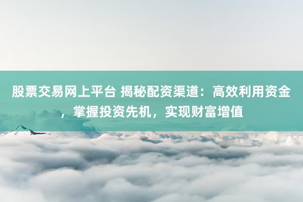 股票交易网上平台 揭秘配资渠道：高效利用资金，掌握投资先机，实现财富增值