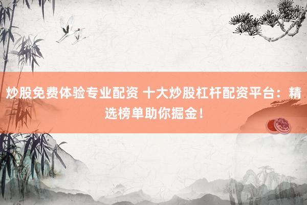 炒股免费体验专业配资 十大炒股杠杆配资平台：精选榜单助你掘金！