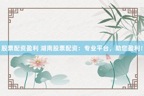 股票配资盈利 湖南股票配资：专业平台，助您盈利！