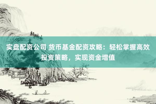 实盘配资公司 货币基金配资攻略：轻松掌握高效投资策略，实现资金增值