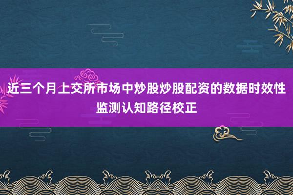 近三个月上交所市场中炒股炒股配资的数据时效性监测认知路径校正