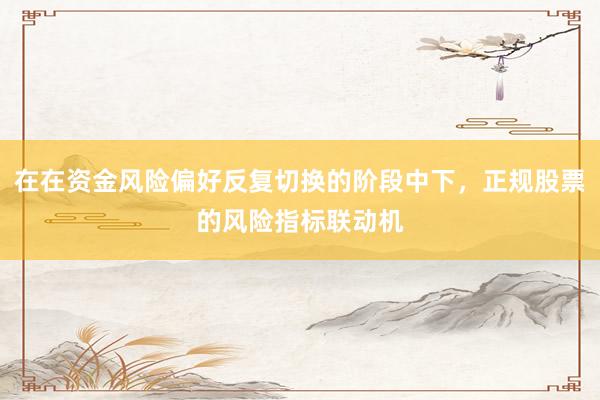 在在资金风险偏好反复切换的阶段中下，正规股票的风险指标联动机
