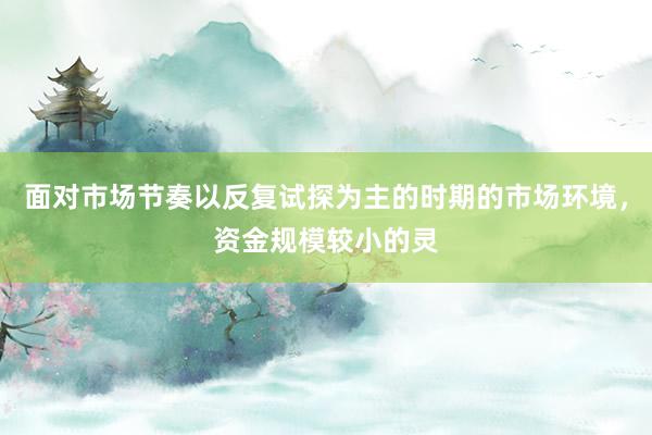 面对市场节奏以反复试探为主的时期的市场环境，资金规模较小的灵
