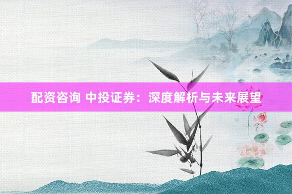 配资咨询 中投证券：深度解析与未来展望