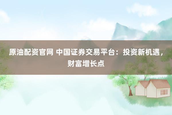 原油配资官网 中国证券交易平台:投资新机遇,财富增长点